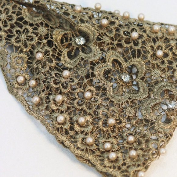 Boho Headband, Pearl Decor Bohemian Style Headband bandana hair band Vintage - Picture 4 of 6